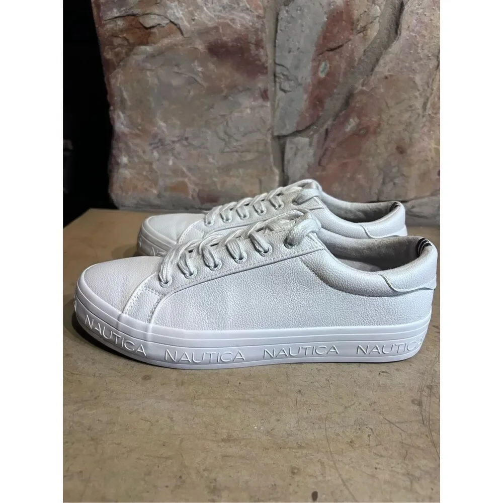 Nautica Aelisa White Fashion Lace Up Sneakers Women's Size 9